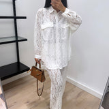 Ensemble dentelle - blanc