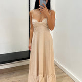 Robe à bretelles Mykonos [beige]