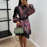 Robe fleurie noire