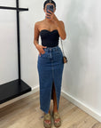 Jupe longue jean