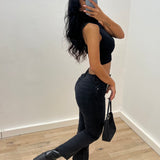 Jean mom stretch