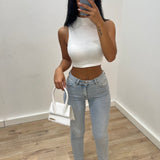 Jean mom stretch [bleu]