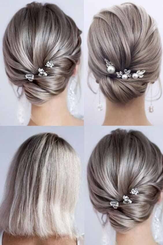 coiffure élégante mariage court
