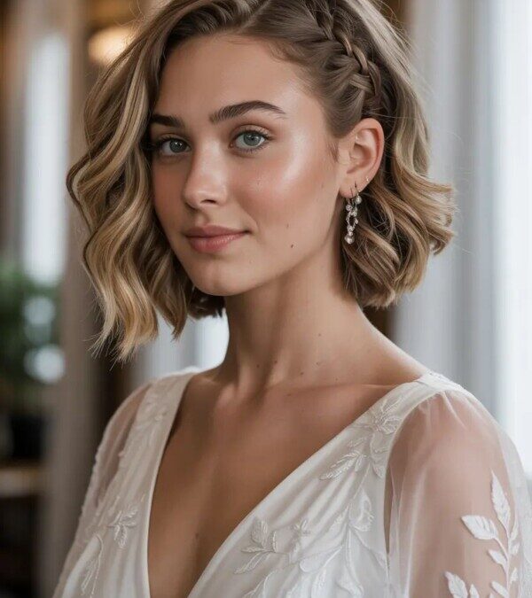 Coiffure Cheveux Courts pour un Mariage : Charme et Simplicité