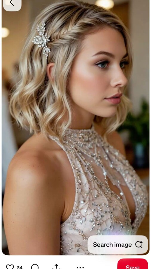 coiffure simple mariage court