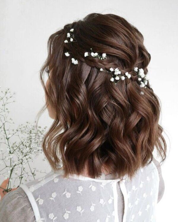 cheveux courts mariage chic