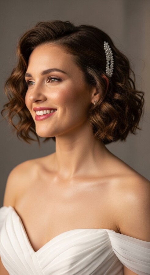 coiffure simple mariage court