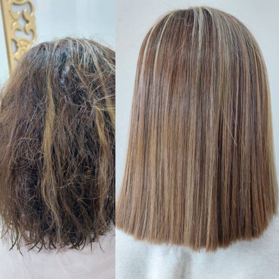 Cheveux revitalisés botox soin
