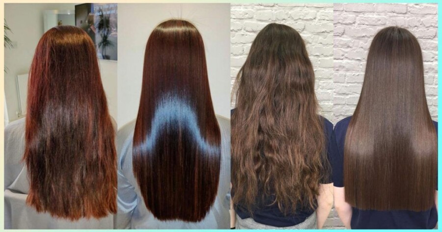 Transformation cheveux botox avant
