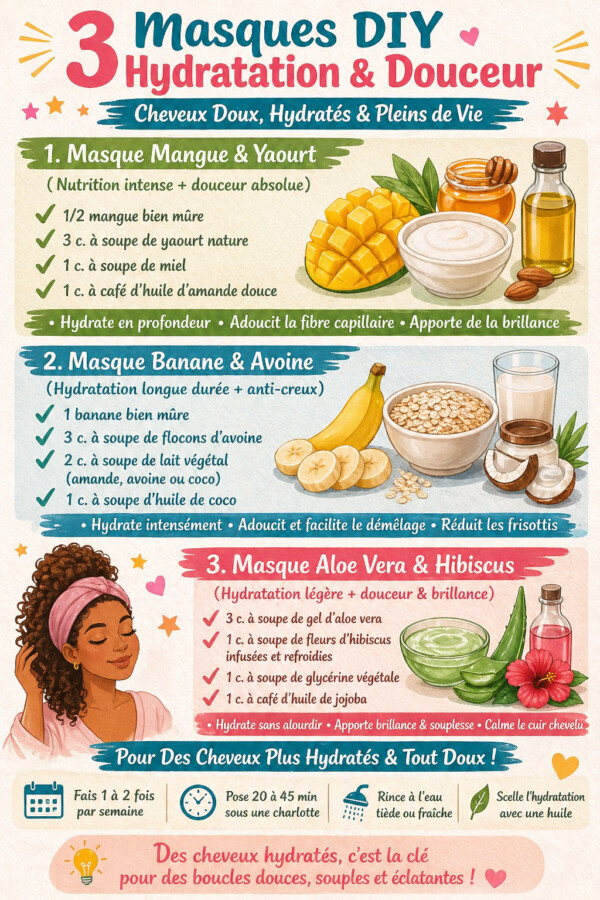 masque maison pour cheveux