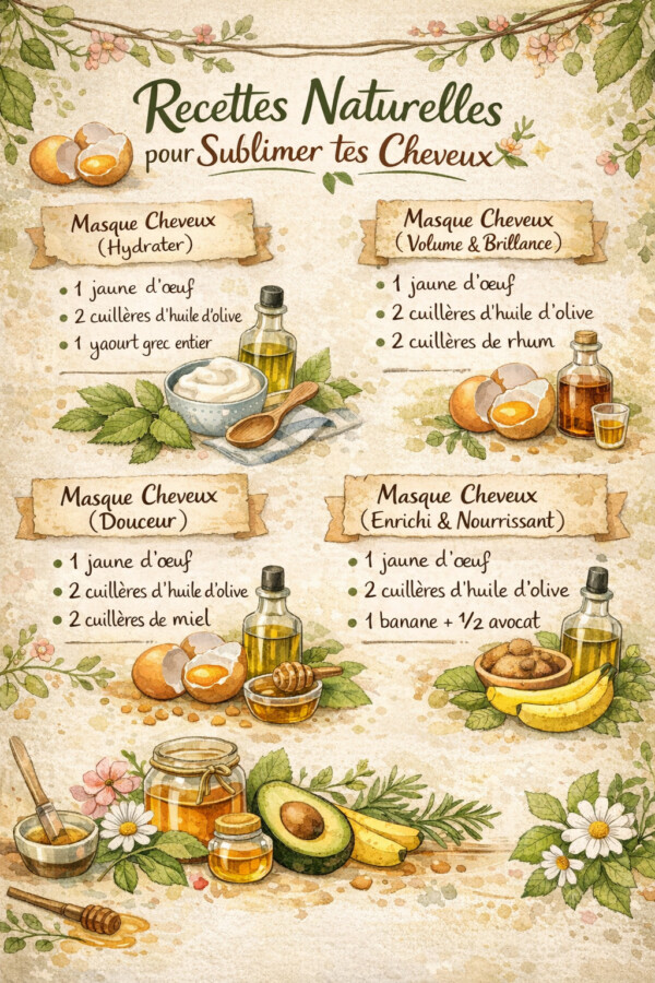 traitement maison cheveux naturels