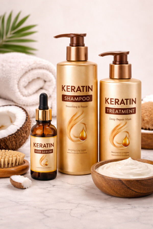 Réparation cheveux avec kératine