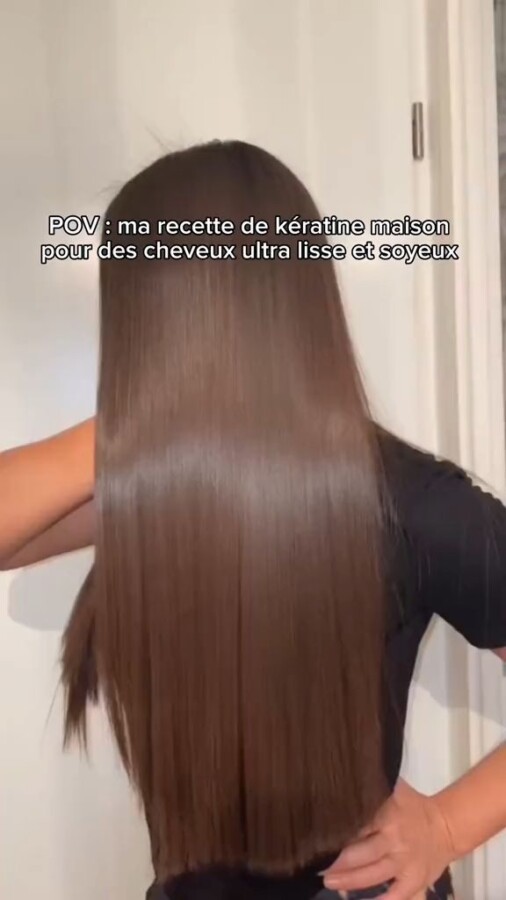 Réparation cheveux avec kératine
