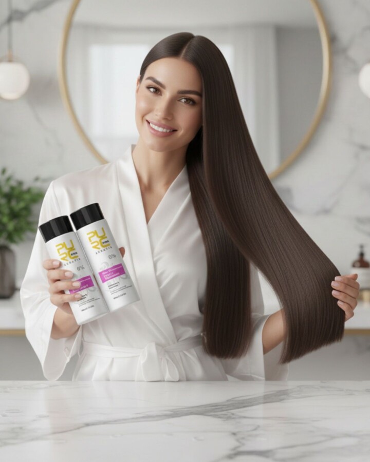 Cheveux revitalisés kératine