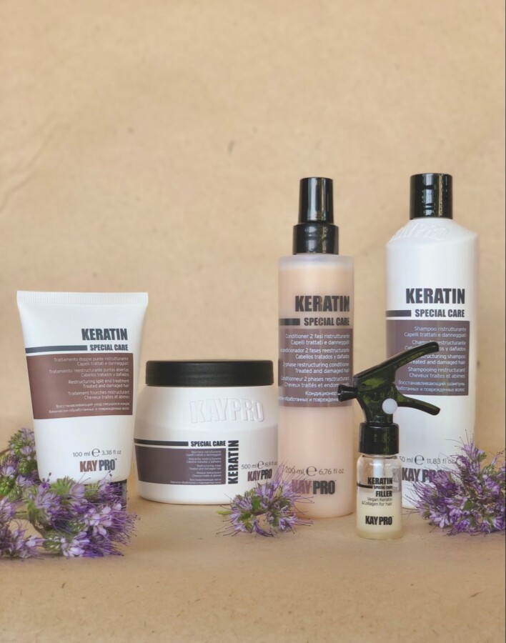 Cheveux revitalisés kératine