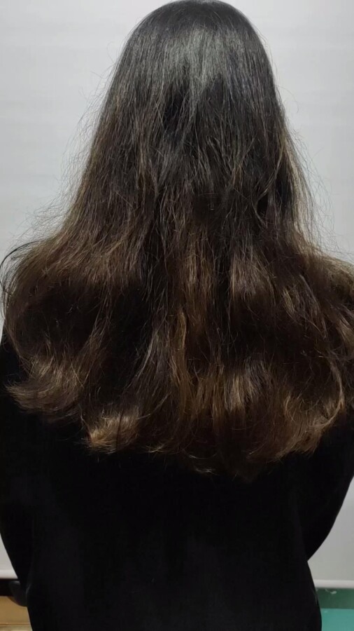 Cheveux revitalisés kératine