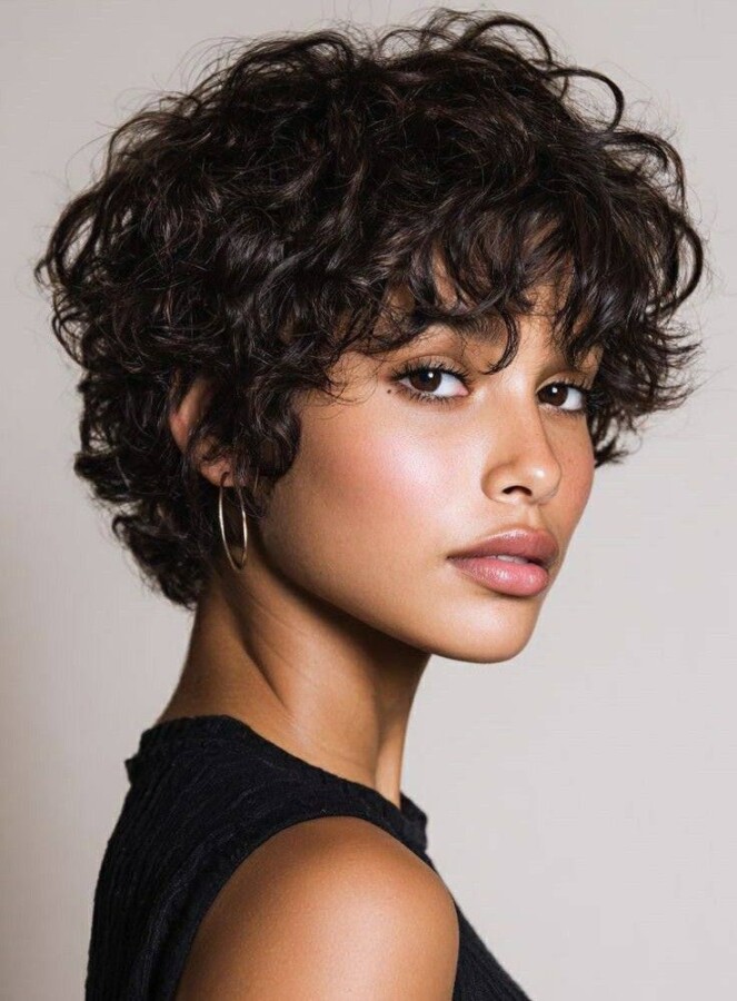 coiffure cheveux bouclés court