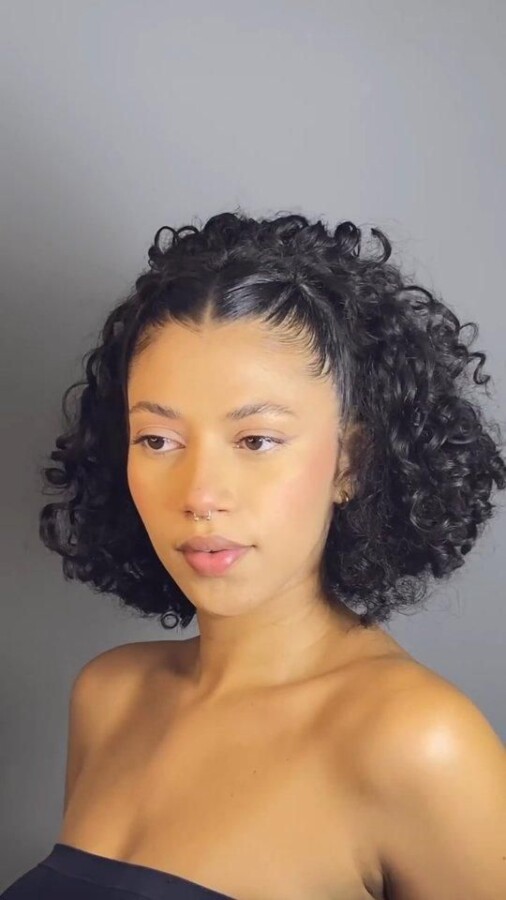 boucles naturelles cheveux courts