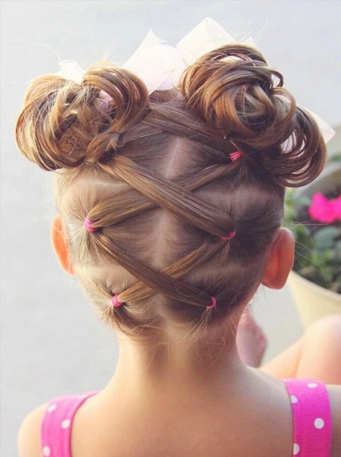 idées coiffure fillette courte