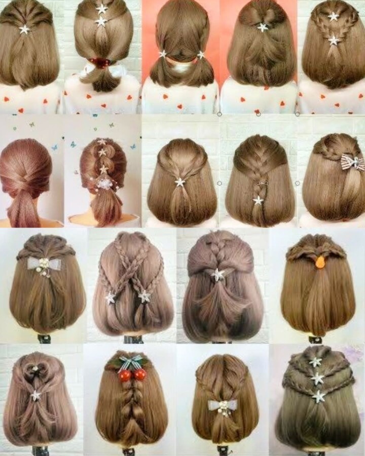 idées coiffure fillette courte