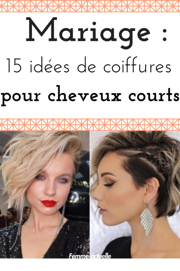 élégante coiffure cheveux courts