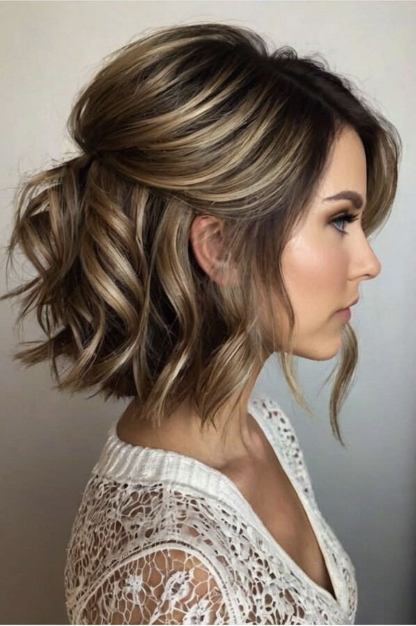 élégante coiffure cheveux courts