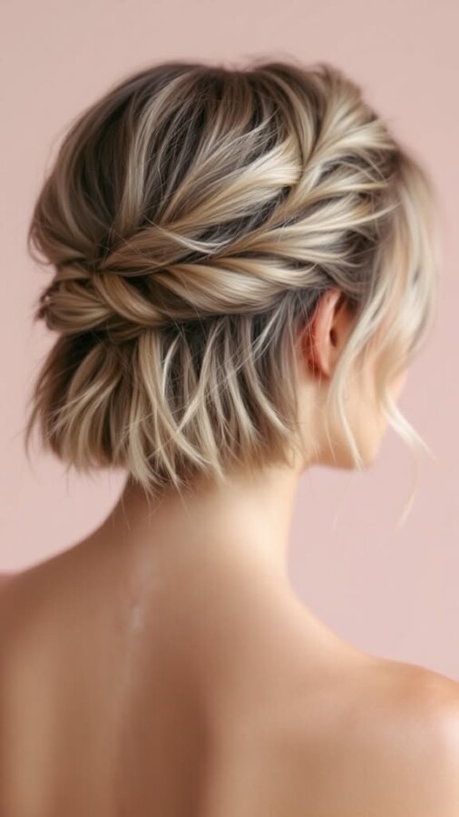 coiffure simple cheveux courts