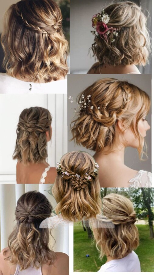 idée coiffure mariage court