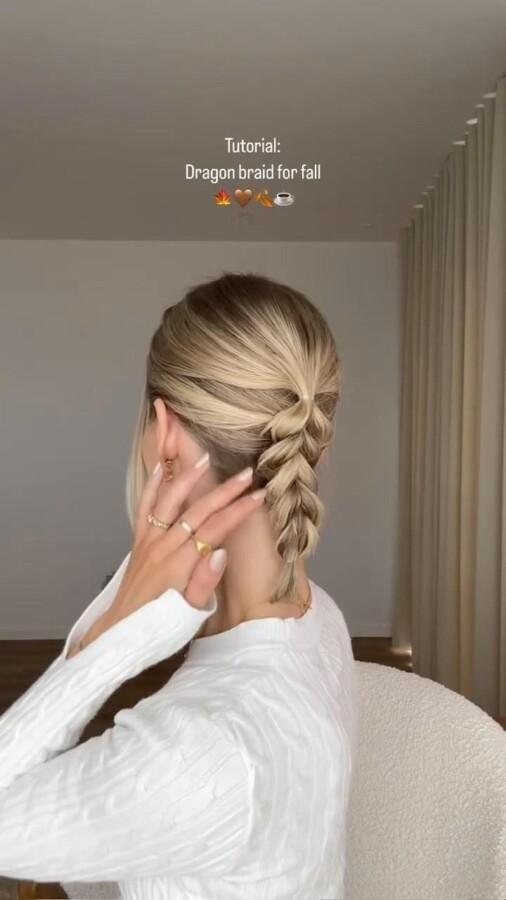 Tresse chic cheveux courts