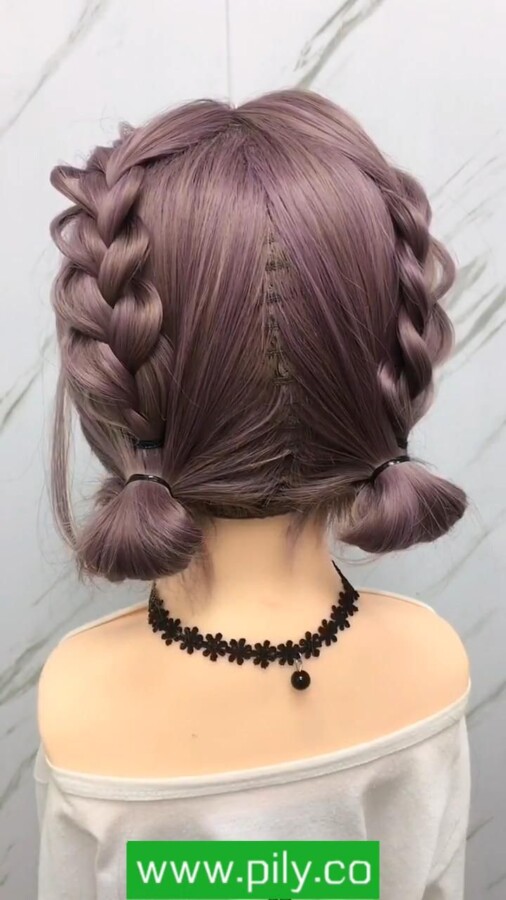 Tresse chic cheveux courts
