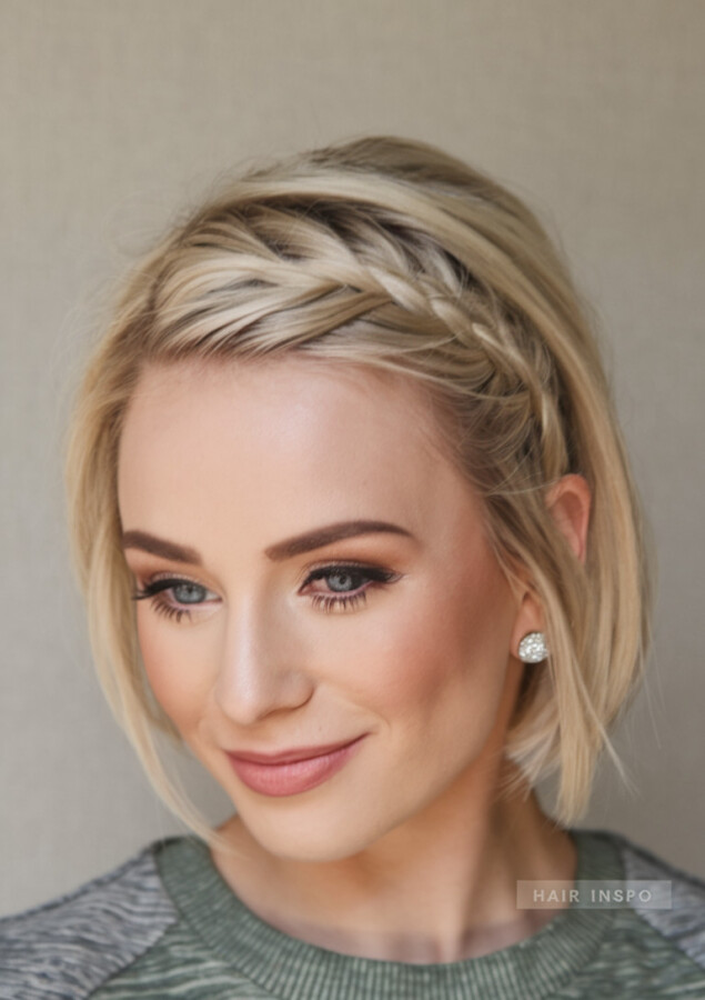 Coiffure tresse sur cheveux