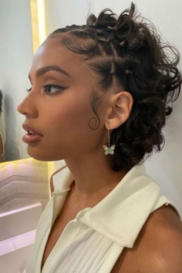 Tresse chic cheveux courts