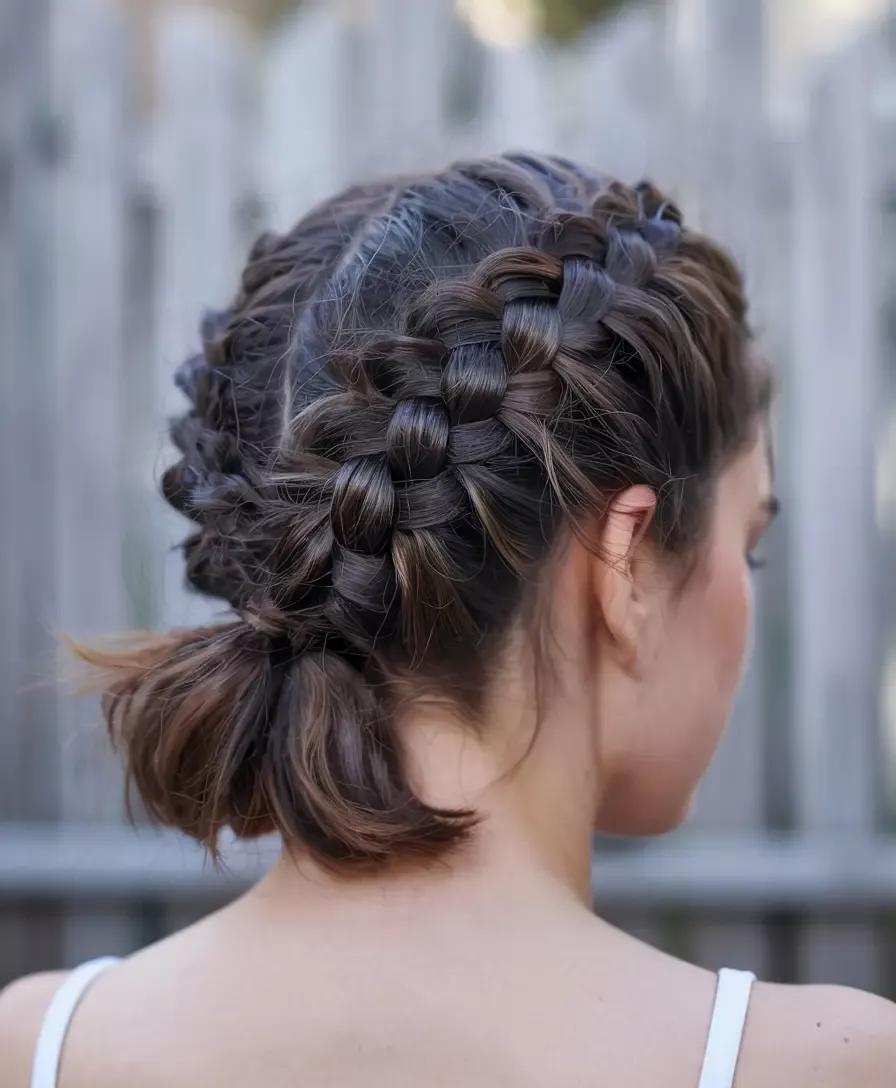 Coiffure tresse sur cheveux