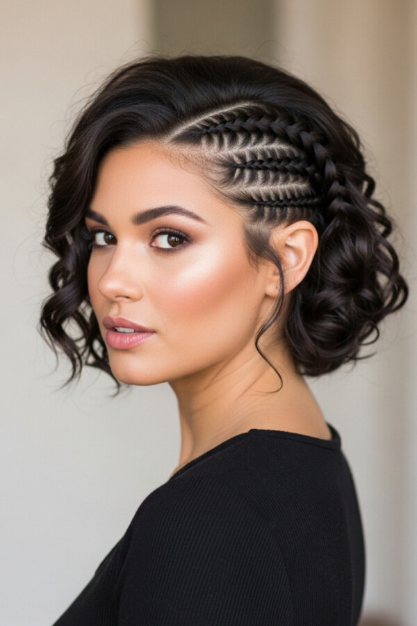 Tresses modernes cheveux courts