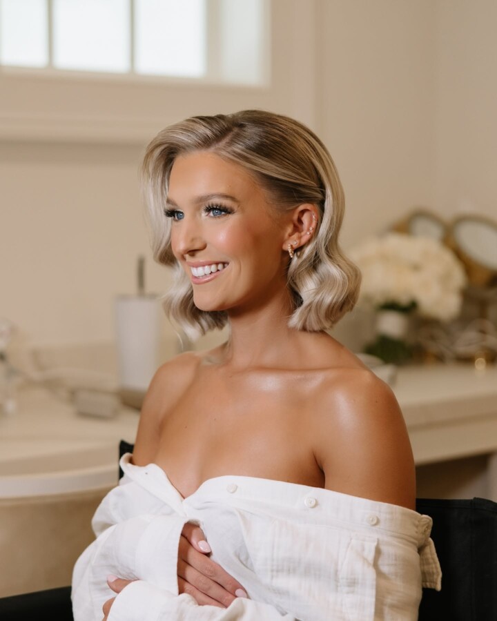 coiffure mariée court chic
