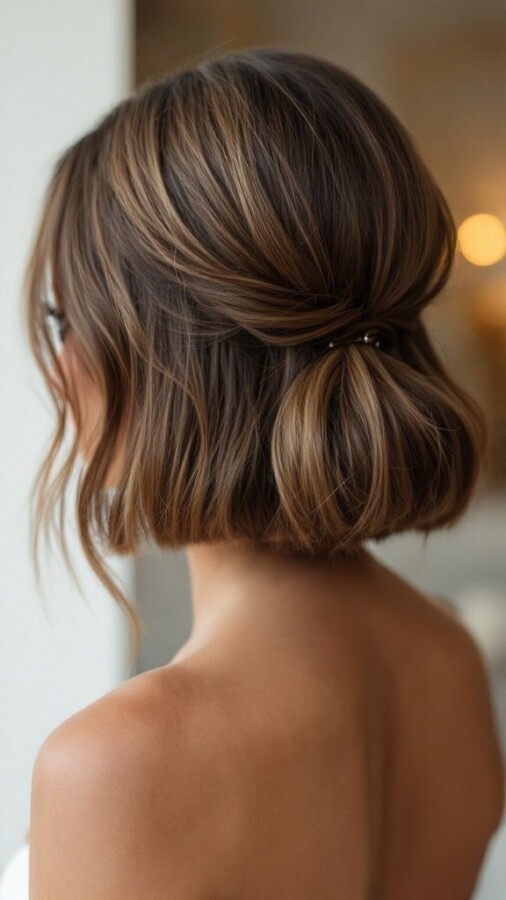 style mariage cheveux courts