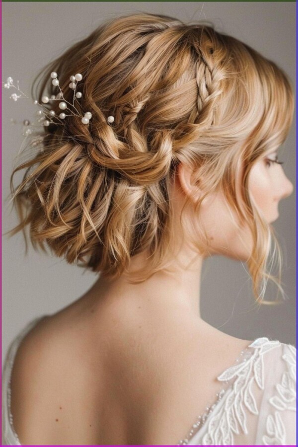 coiffure mariée court chic