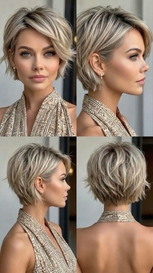 Look moderne cheveux fins