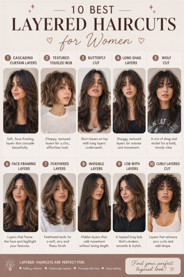 Cheveux ondulés coupe chic