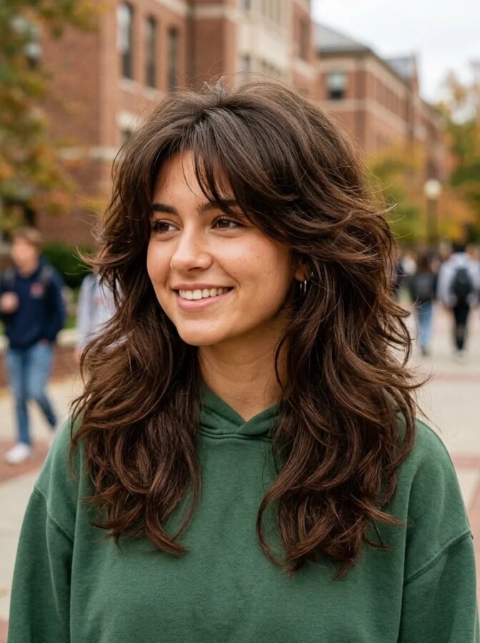 Style cheveux ondulés femme