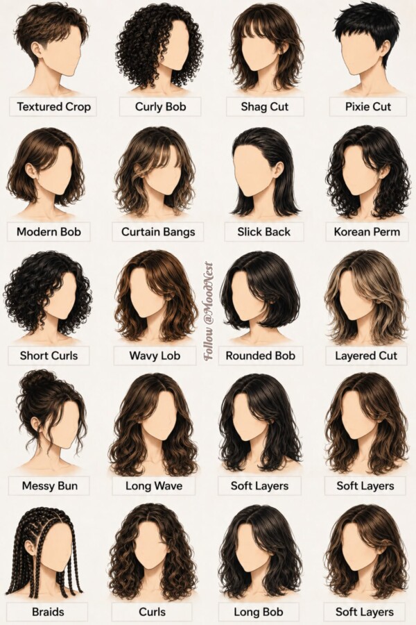 Tendance coupe frisée femme