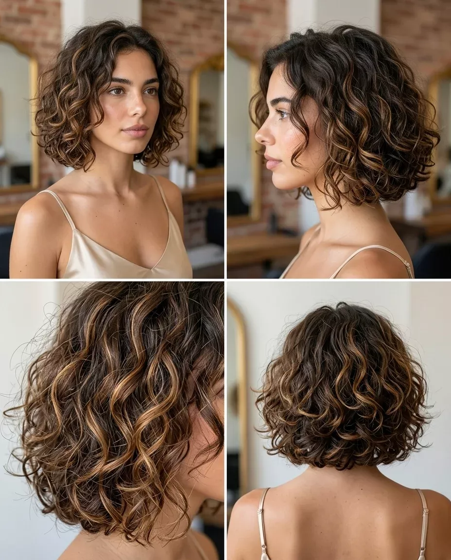 Coupe carré chic bouclé