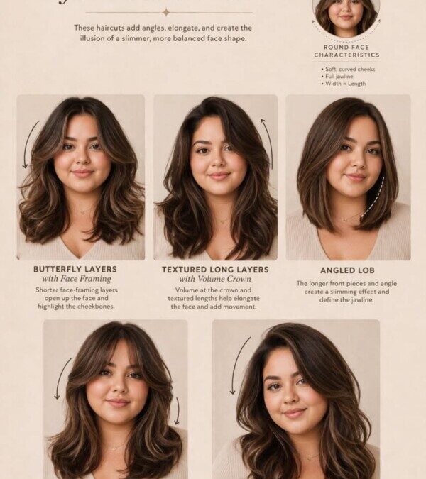 Coupe pour visage rond : Les styles qui flattent