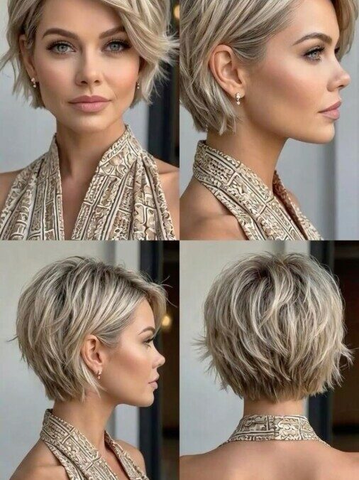 Coupe cheveux courts et fins : Idéale pour visage rond