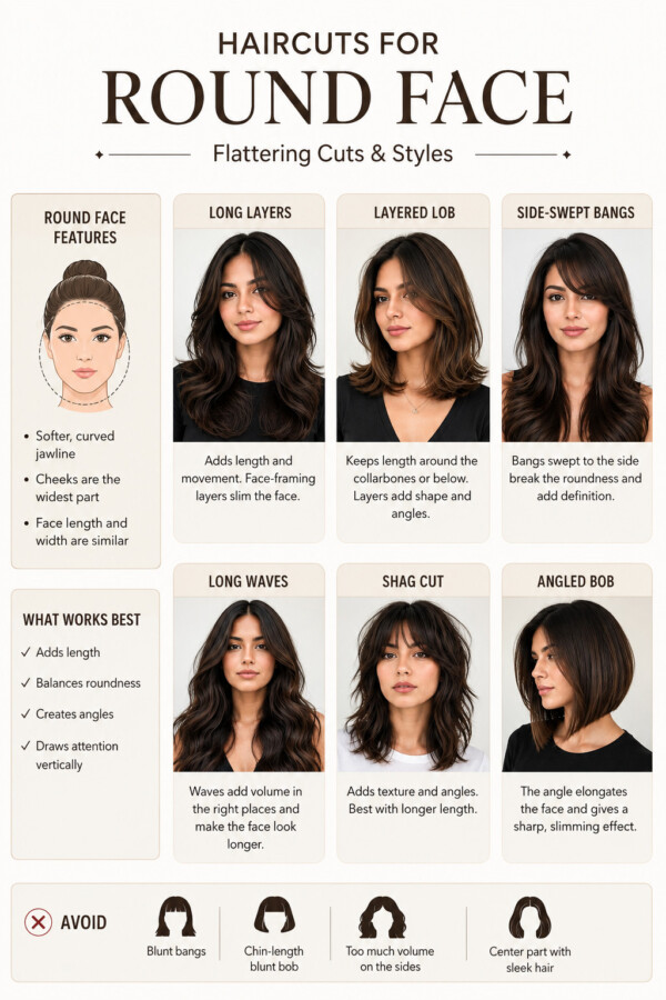 Style capillaire visage rond