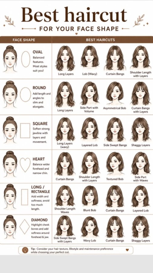 Style capillaire visage rond